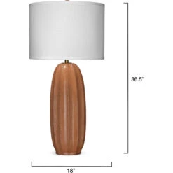 Beckham 36.5 Inch 150.00 Watt Tan Table Lamp Portable Light -Outlet Jamie Aura Store 1beck tlca 2