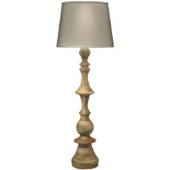 Budapest 72 Inch 150 Watt Natural Wood Floor Lamp Portable Light