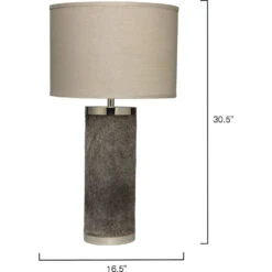Column 30 Inch 150.00 Watt Grey Table Lamp Portable Light -Outlet Jamie Aura Store 1colu tlgh 5