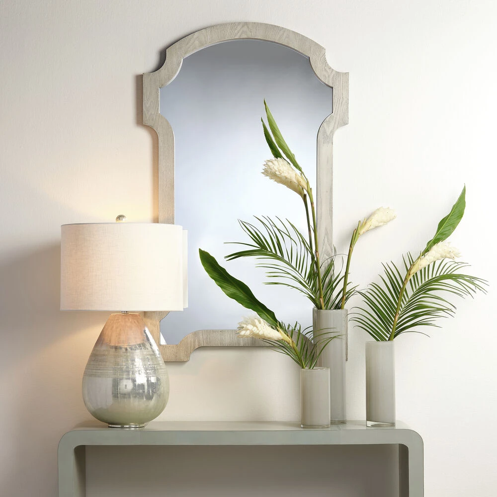 Damsel 28 Inch 150.00 Watt Etched Mercury Glass Table Lamp Portable Light 2 Damsel 28 Inch 150.00 Watt Etched Mercury Glass Table Lamp Portable Light - Image 2