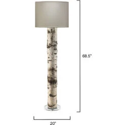 Forrester 69 Inch 150.00 Watt Birch Veneer Floor Lamp Portable Light -Outlet Jamie Aura Store 1forr flbi 2