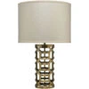 Labyrinth 30 Inch 150.00 Watt Antique Brass Metal Table Lamp Portable Light