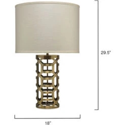 Labyrinth 30 Inch 150.00 Watt Antique Brass Metal Table Lamp Portable Light -Outlet Jamie Aura Store 1laby tlab 2