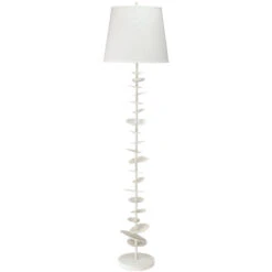 Petals 69 Inch 150 Watt White Gesso Floor Lamp Portable Light