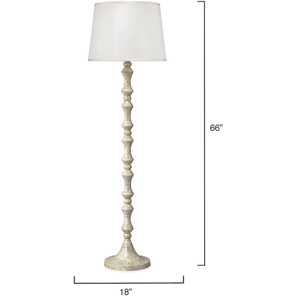 Ornate Pillar 66 Inch 150.00 Watt MOP Floor Lamp Portable Light 3 Ornate Pillar 66 Inch 150.00 Watt MOP Floor Lamp Portable Light - Image 3