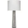 Striped Silver Pillar 38 Inch 150.00 Watt Clear Seeded Table Lamp Portable Light