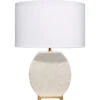 Radiant 27 Inch 150.00 Watt Cream Horn Lacquer W/ Gold Leaf Metal Base Table Lamp Portable Light