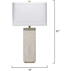 Reflection 28 Inch 150.00 Watt Horn Lacquer W/ Gold Leaf Accents Table Lamp Portable Light -Outlet Jamie Aura Store 1refl tlgo 2