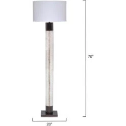Sheridan 70 Inch 150.00 Watt White Hide & Oil Rubbed Bronze Metal Floor Lamp Portable Light 6 Sheridan 70 Inch 150.00 Watt White Hide & Oil Rubbed Bronze Metal Floor Lamp Portable Light -Outlet Jamie Aura Store 1sher flwh 2