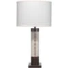 Sheridan 32 Inch 150.00 Watt White Hide & Oil Rubbed Bronze Metal Table Lamp Portable Light