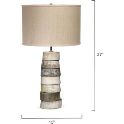 Stacked Horn 27 Inch 150 Watt Horn Table Lamp Portable Light -Outlet Jamie Aura Store 1stac tlho 2