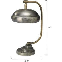 Steam Punk 14 Inch 25.00 Watt Gun Metal Table Lamp Portable Light -Outlet Jamie Aura Store 1stea tlgm 5 1