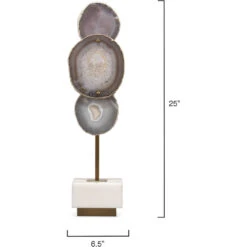 Trinity 25 Inch 40 Watt Pale Lavender Agate & Antique Brass Table Lamp Portable Light -Outlet Jamie Aura Store 1trin lglv 5