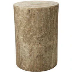 Agave 17.75 X 12 Inch Natural Wood Side Table