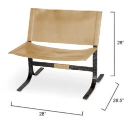 Alessa Cashew Leather And Black Sling Chair 11 Alessa Cashew Leather And Black Sling Chair -Outlet Jamie Aura Store 20ales chca 2