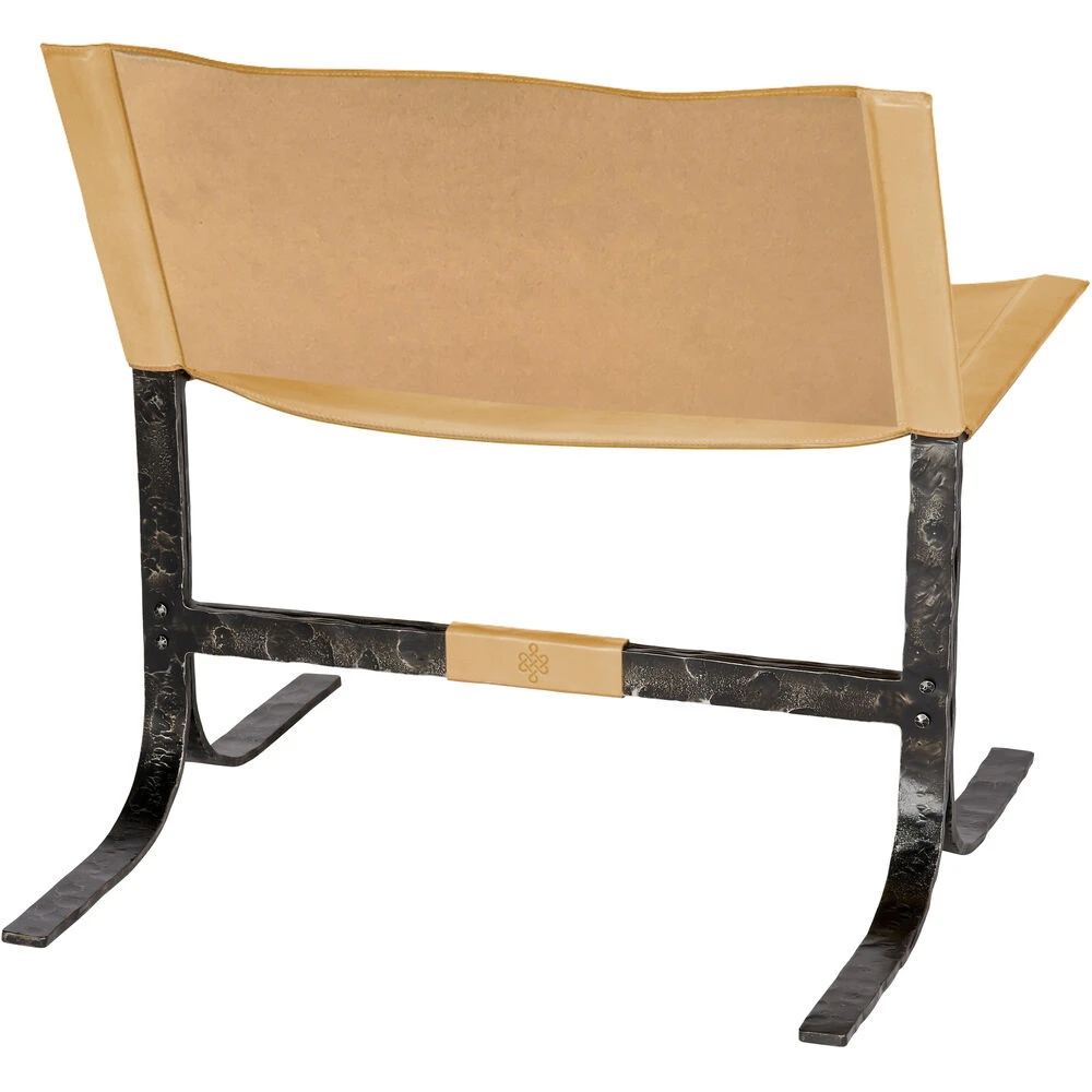 Alessa Cashew Leather And Black Sling Chair 8 Alessa Cashew Leather And Black Sling Chair - Image 8