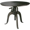 Americana 38 X 36 Inch Gun Metal Crank Table