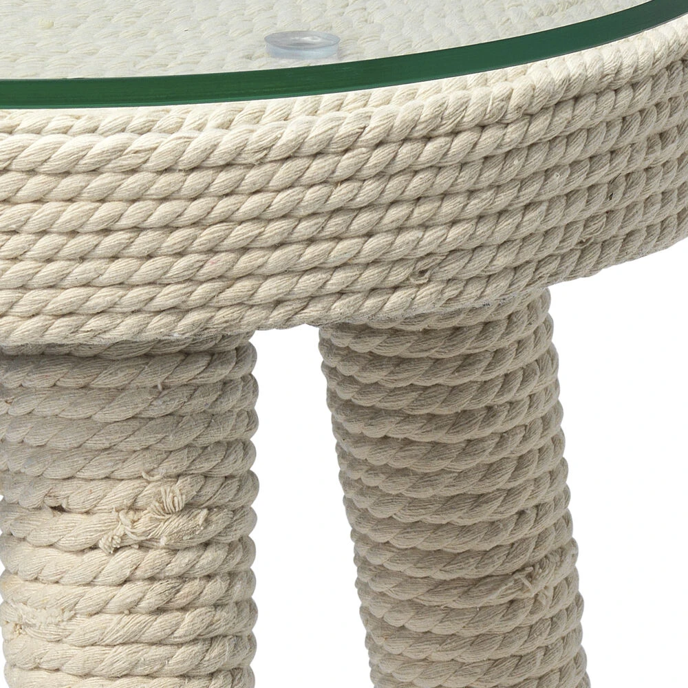 Anchor 20 X 16 Inch White Side Table 4 Anchor 20 X 16 Inch White Side Table - Image 4