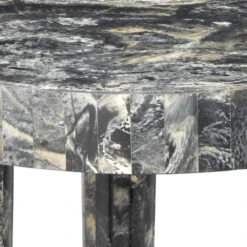 Artemis 20 X 16 Inch Black Resin Side Table -Outlet Jamie Aura Store 20arte lgbk 3