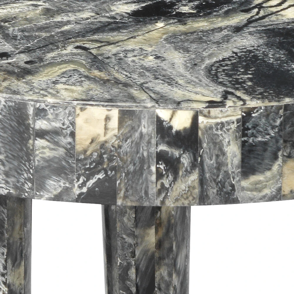 Artemis 16 X 14 Inch Black Resin Side Table 3 Artemis 16 X 14 Inch Black Resin Side Table - Image 3