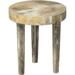 Artemis 16 X 16 Inch Pearl Resin Side Table