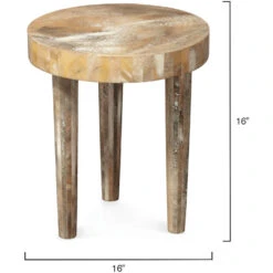 Artemis 16 X 16 Inch Pearl Resin Side Table 7 Artemis 16 X 16 Inch Pearl Resin Side Table -Outlet Jamie Aura Store 20arte smpe 2