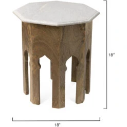 Atlas 18 X 18 Inch White Marble Side Table 8 Atlas 18 X 18 Inch White Marble Side Table -Outlet Jamie Aura Store 20atla stwh 2