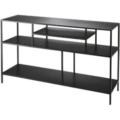 Element Shelved 51 X 14 Inch Black Iron Console Table
