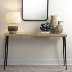 Farmhouse 53 X 16 Inch Natural Wood Console Table -Outlet Jamie Aura Store 20farm cona 1