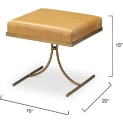 Kai 18 Inch Antique Brass Stool -Outlet Jamie Aura Store 20kai stooca 2