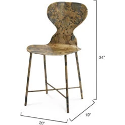 McCallan Metal Acid Washed Metal Dining Chair -Outlet Jamie Aura Store 20mcca chaw 2