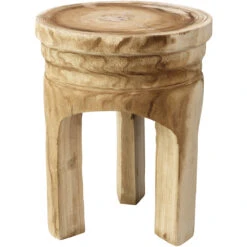 Mesa 17 X 13.5 Inch Natural Wood Wooden Stool