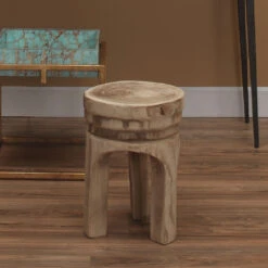 Mesa 17 X 13.5 Inch Natural Wood Wooden Stool -Outlet Jamie Aura Store 20mesa stwd 4