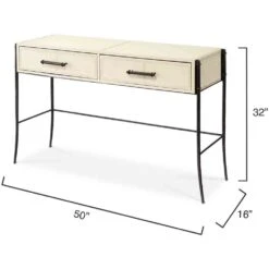 Nevado 50 Inch Off White And Black Console Table 9 Nevado 50 Inch Off White And Black Console Table -Outlet Jamie Aura Store 20neva coow 2