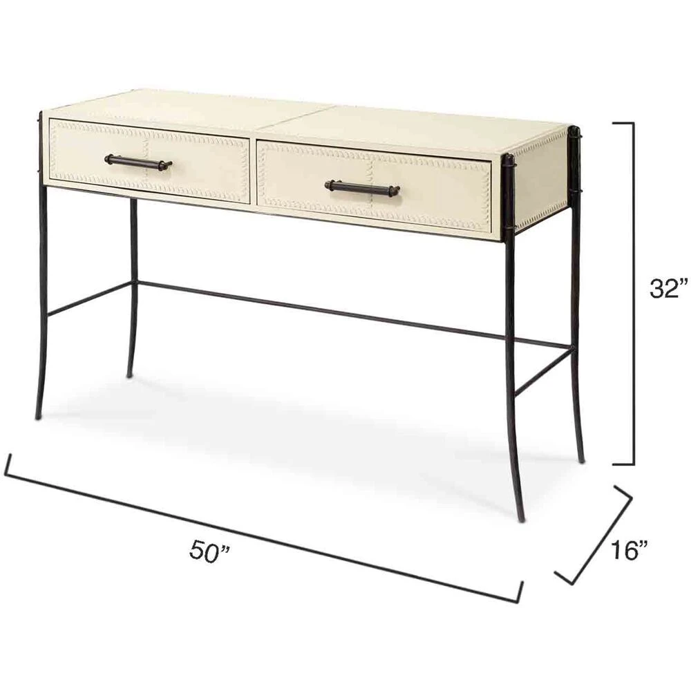 Nevado 50 Inch Off White And Black Console Table 3 Nevado 50 Inch Off White And Black Console Table - Image 3