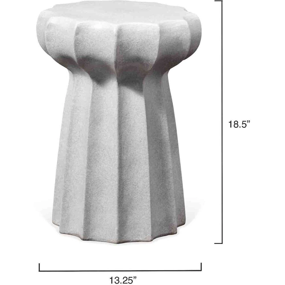 Oyster 19 X 13 Inch Grey Side Table 2 Oyster 19 X 13 Inch Grey Side Table - Image 2