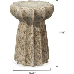 Oyster 18 X 13 Inch Cream Side Table -Outlet Jamie Aura Store 20oyst stsc 2