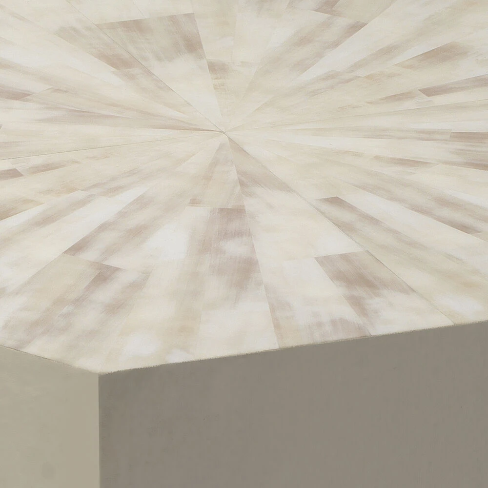 Radiant 21 X 20 Inch Light Grey & Beige Faux Horn W/ Light Grey Lacquer Side Table 4 Radiant 21 X 20 Inch Light Grey & Beige Faux Horn W/ Light Grey Lacquer Side Table - Image 4