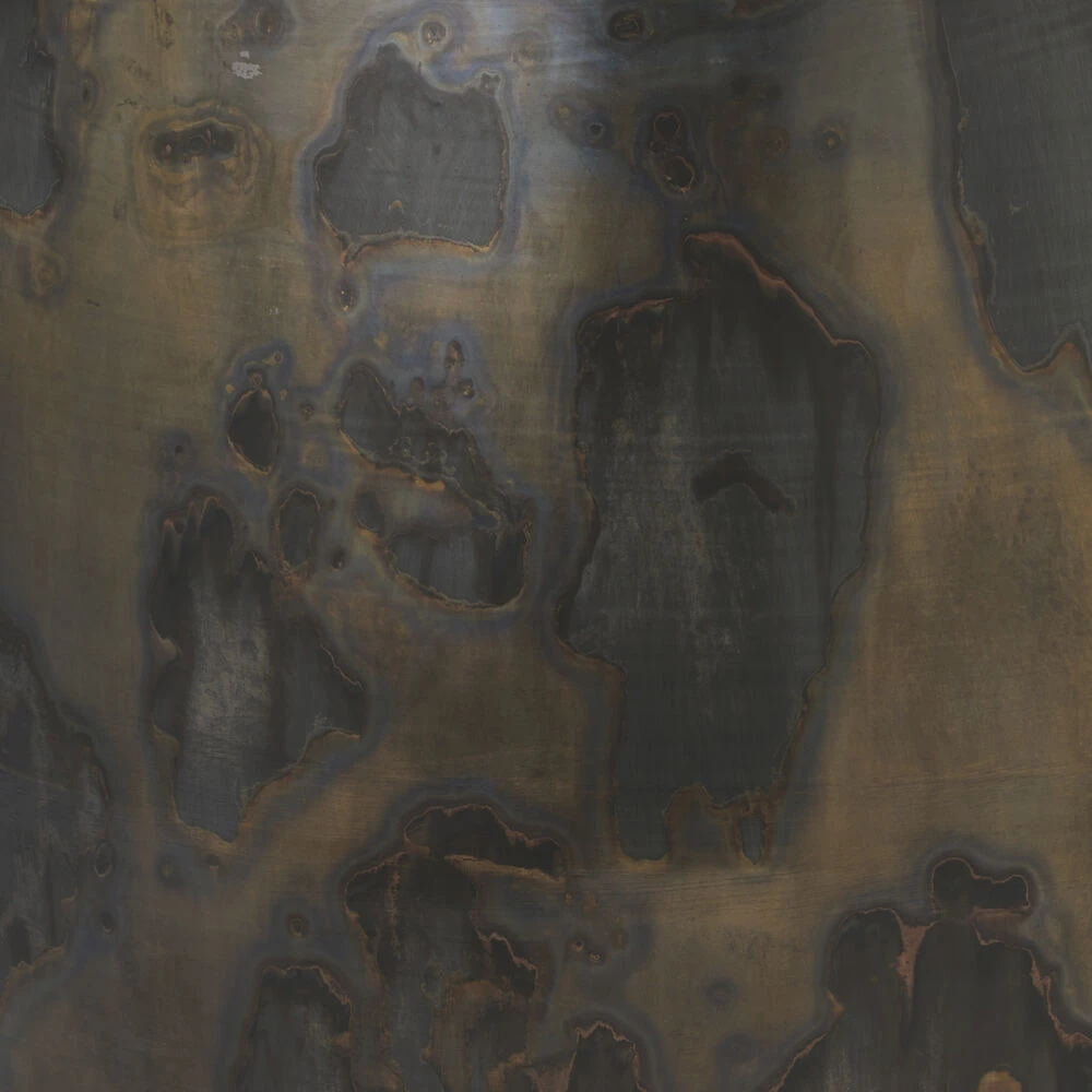 Realm 18 X 17 Inch Acid Washed Metal Side Table 2 Realm 18 X 17 Inch Acid Washed Metal Side Table - Image 2