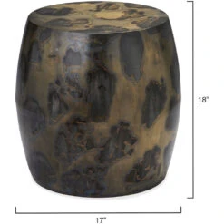 Realm 18 X 17 Inch Acid Washed Metal Side Table 10 Realm 18 X 17 Inch Acid Washed Metal Side Table -Outlet Jamie Aura Store 20real staw 2