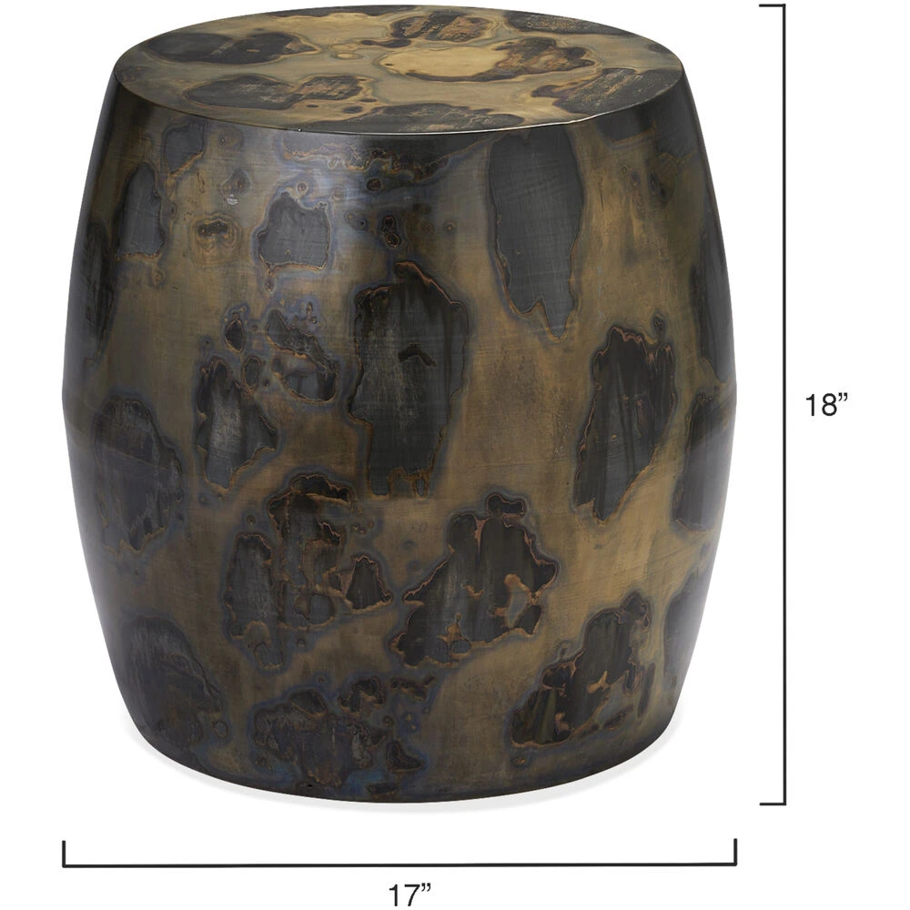 Realm 18 X 17 Inch Acid Washed Metal Side Table 3 Realm 18 X 17 Inch Acid Washed Metal Side Table - Image 3