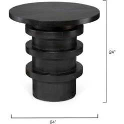 Revolve 24 X 24 Inch Charcoal Side Table 8 Revolve 24 X 24 Inch Charcoal Side Table -Outlet Jamie Aura Store 20revo stch 2