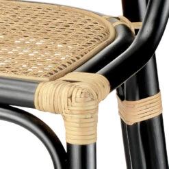 Saltwater 39 Inch Black & Natural Rattan Barstool -Outlet Jamie Aura Store 20salt bsbk 1