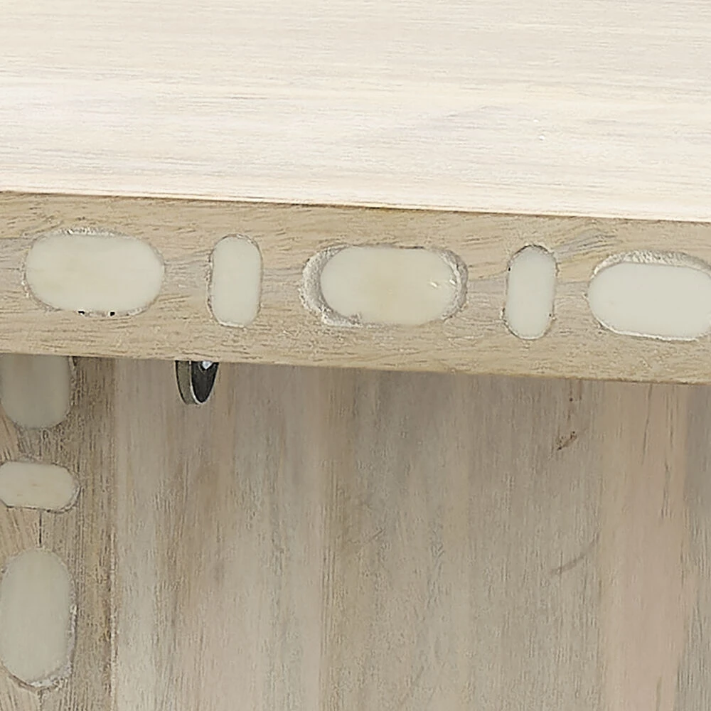 Sama 72 X 30 Inch White Patina Dining Table 4 Sama 72 X 30 Inch White Patina Dining Table - Image 4