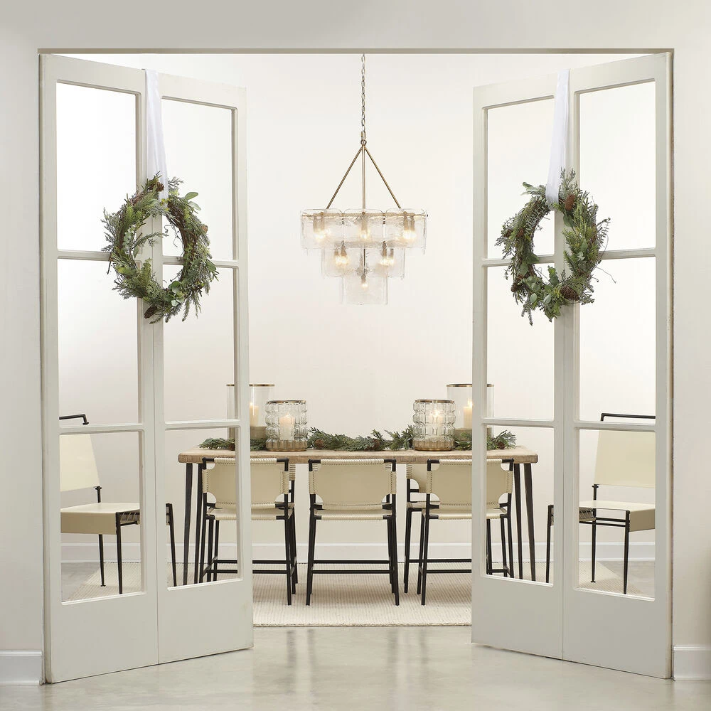 Sweetwater Off White Leather & Black Forged Iron Dining Chair 13 Sweetwater Off White Leather & Black Forged Iron Dining Chair - Image 13