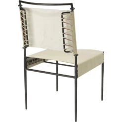 Sweetwater Off White Leather & Black Forged Iron Dining Chair 18 Sweetwater Off White Leather & Black Forged Iron Dining Chair -Outlet Jamie Aura Store 20swee dcwh 4