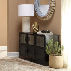 Vitrino 50 Inch Black 6 Door Console -Outlet Jamie Aura Store 20vitr6 cobk 9