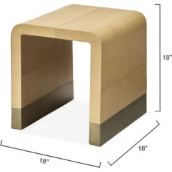 Waterfall 18 X 18 Inch Brown Side Table -Outlet Jamie Aura Store 20wate stca 2