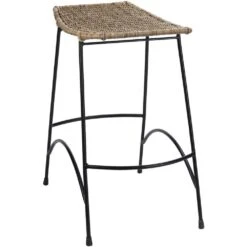 Wing 24 Inch Natural Rattan & Black Steel Counter Stool 6 Wing 24 Inch Natural Rattan & Black Steel Counter Stool -Outlet Jamie Aura Store 20wing csna 3