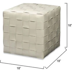 Ottoman 18 Inch Cream Ottoman -Outlet Jamie Aura Store 20wove whle 2